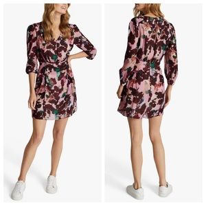 Reiss Josephine Floral Print Mini Dress